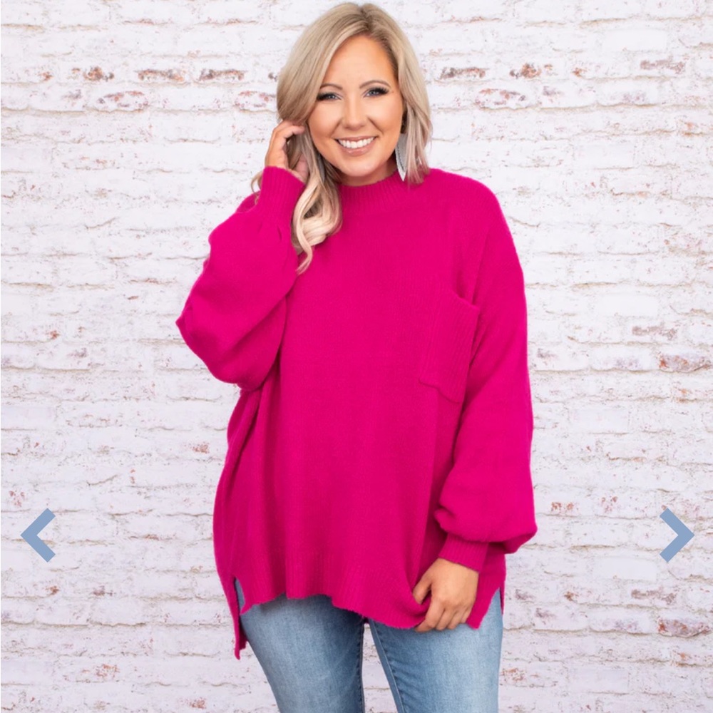 Barbiecore hot pink sweater